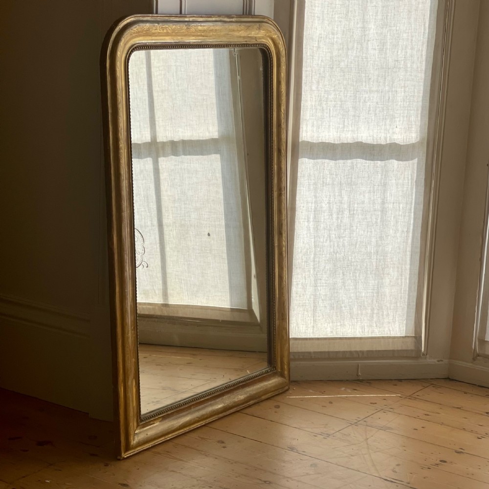 19th century French gilt mirror - mercury glass
