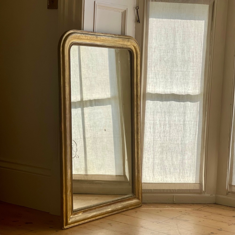 19th century French gilt mirror - mercury glass View II
