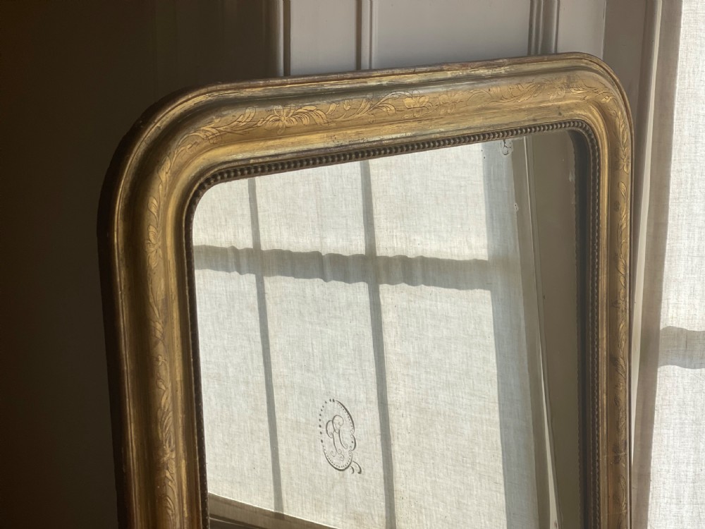 19th century French gilt mirror - mercury glass View V