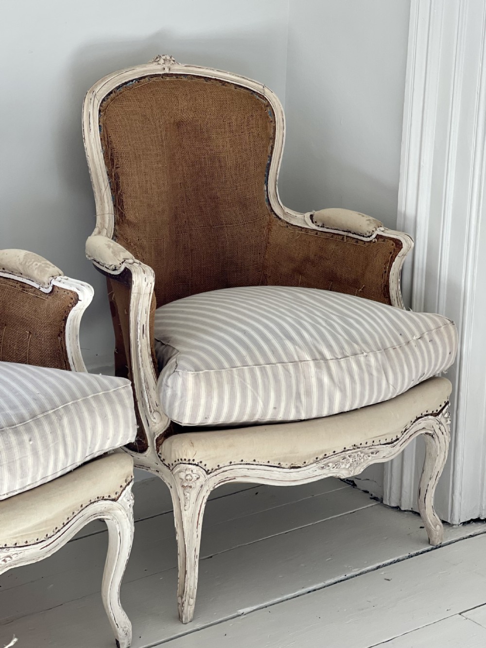 Pair of antique French armchairs View III