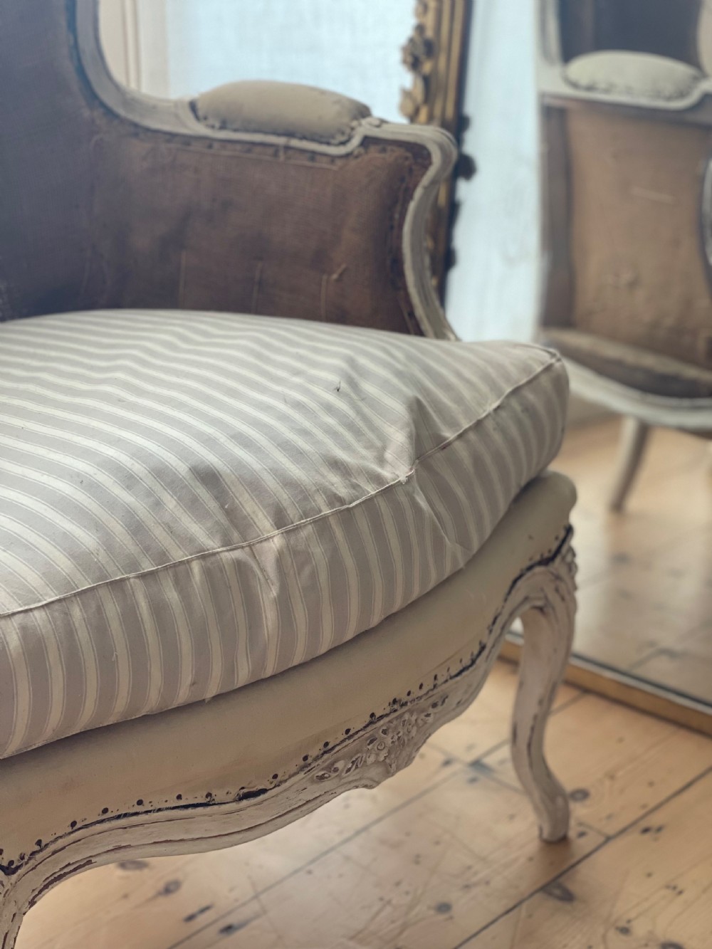 Pair of antique French armchairs View XI
