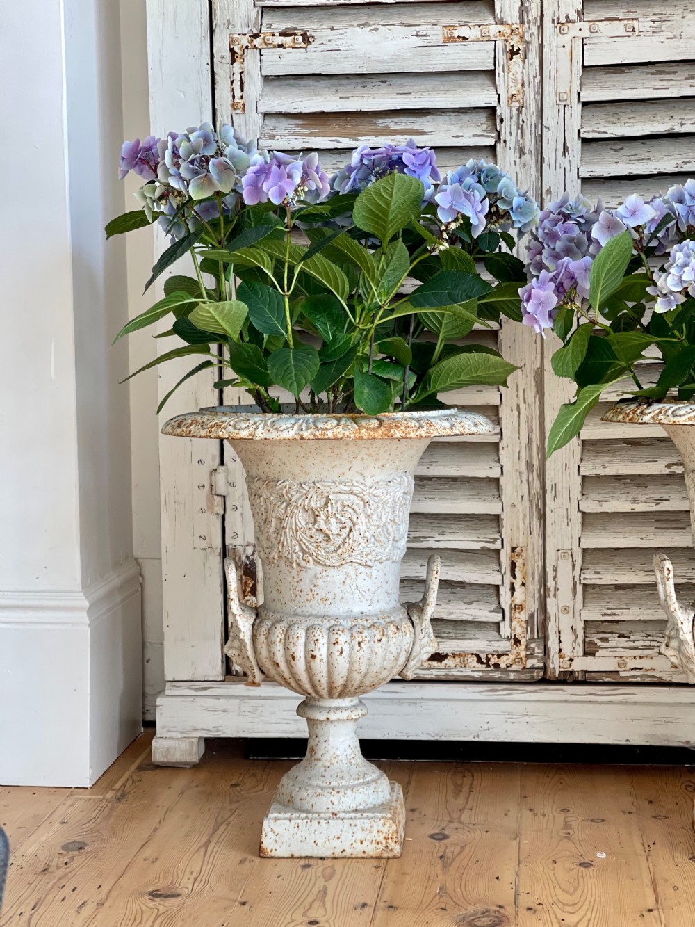 Pair of large  French cast iron planters  View VI