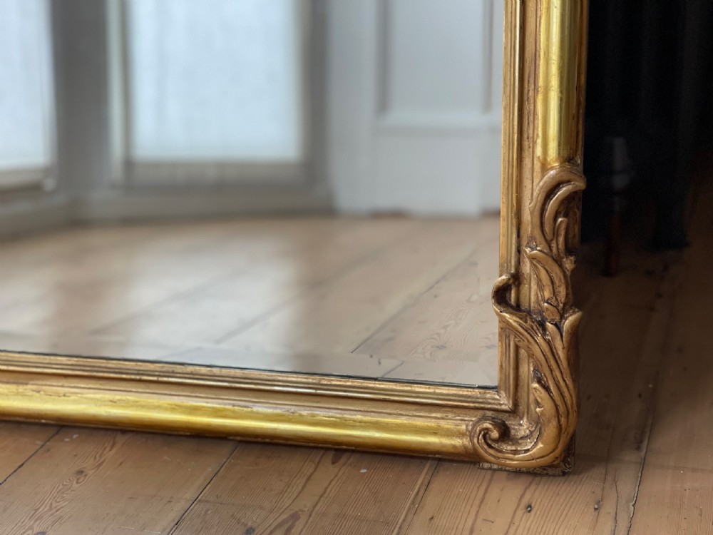 Large antique French gilt Louis XV mirror View VI