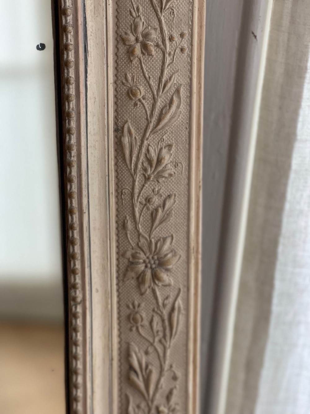 19th century French Louis XV bare gesso mirror  View VI