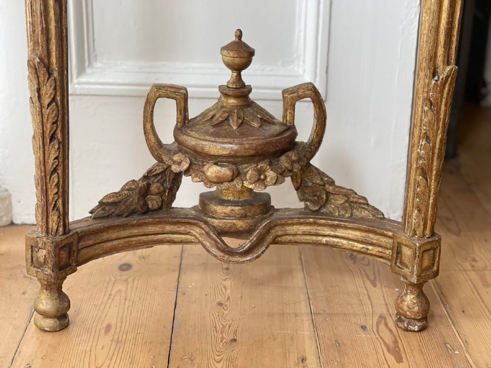 Antique French gilt and marble console View IX