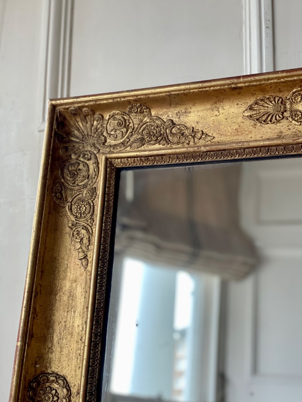 Large 19th century French gilt Empire mirror  View III