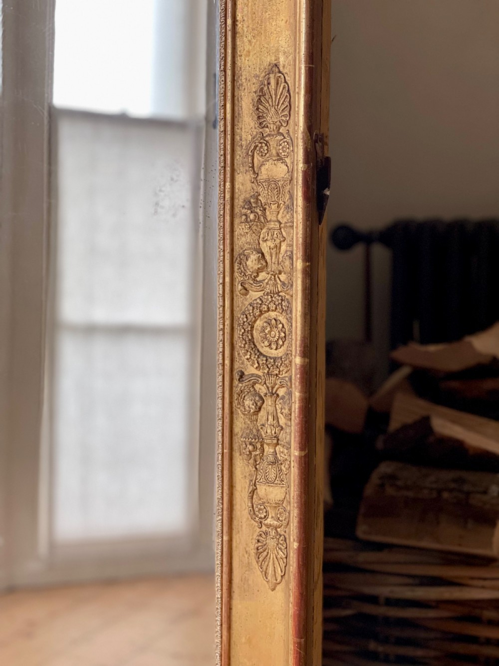 Large 19th century French gilt Empire mirror  View IV
