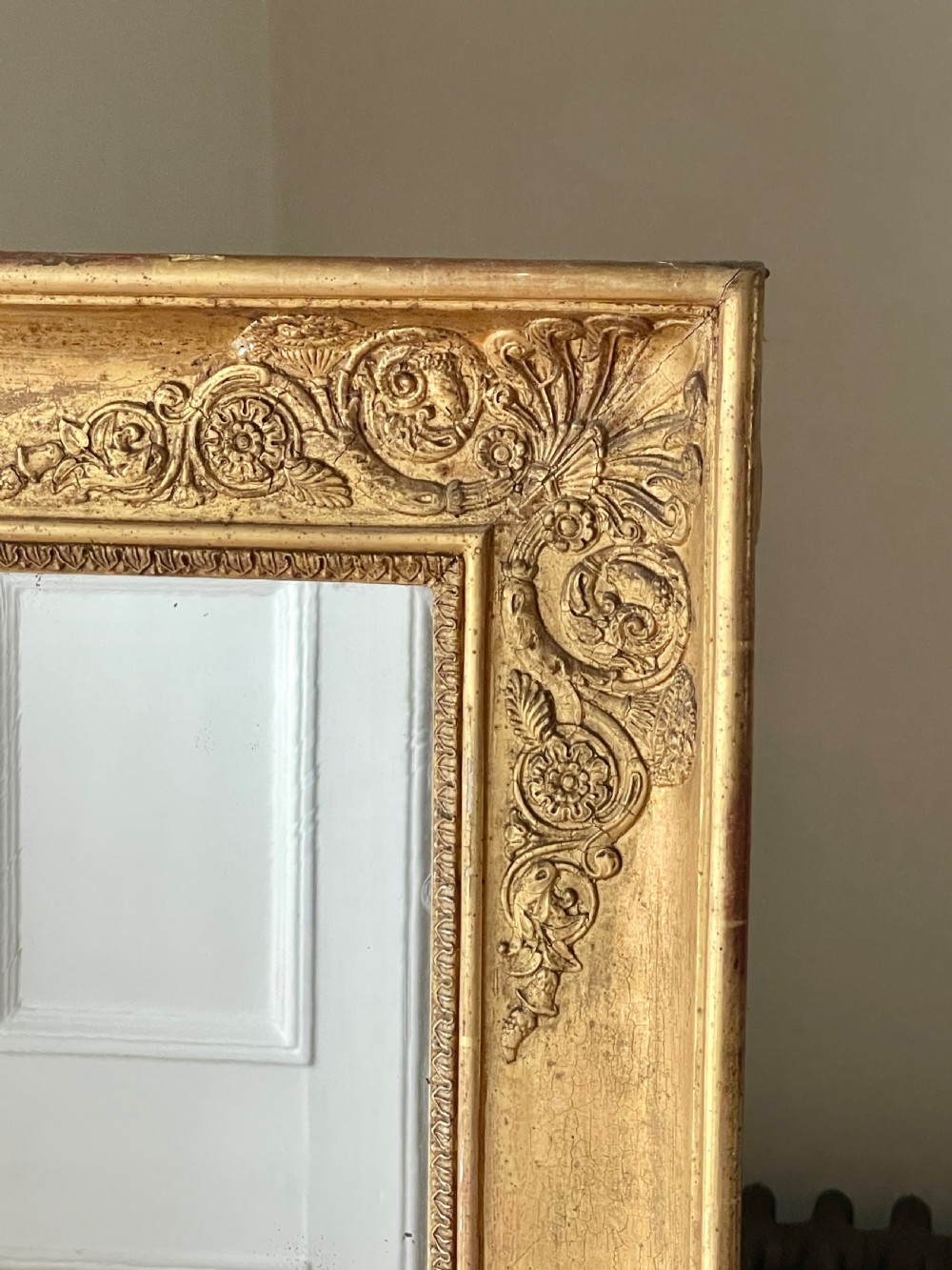 Large 19th century French gilt Empire mirror  View XII