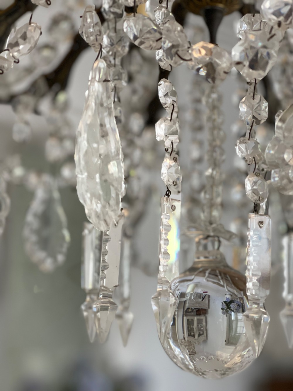 Large French crystal chandelier View IV