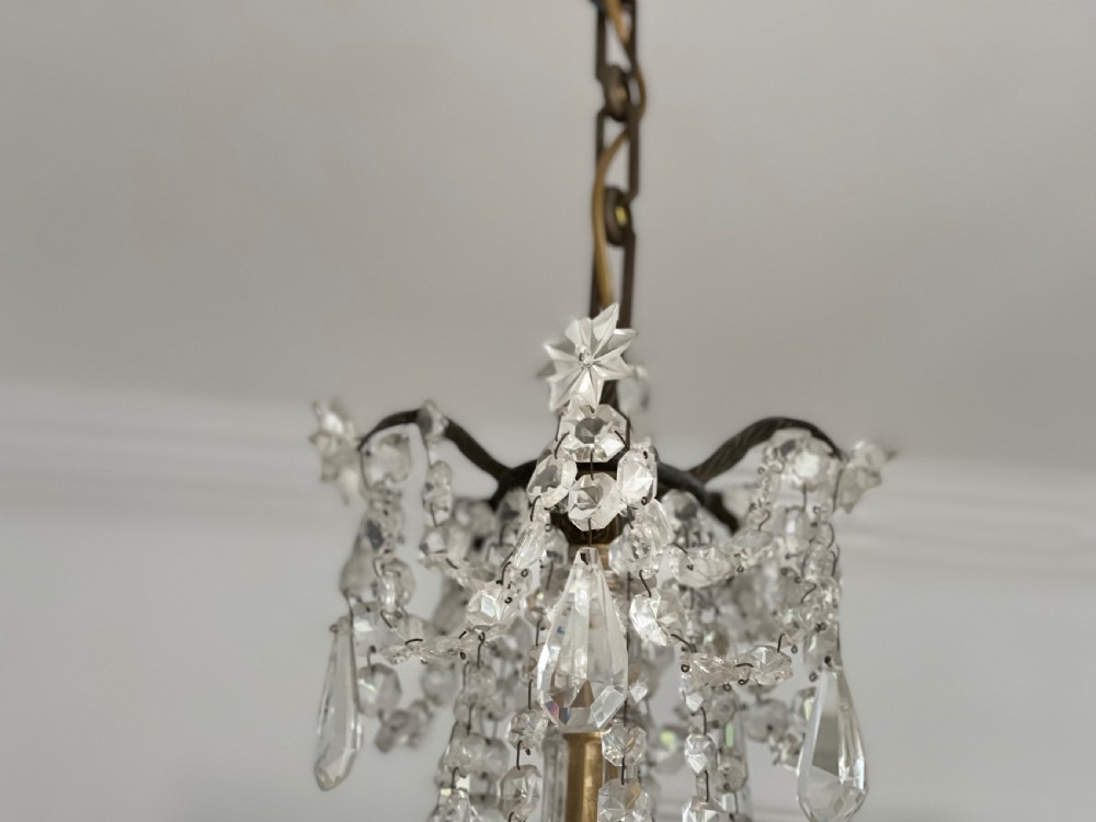 Large French crystal chandelier View V