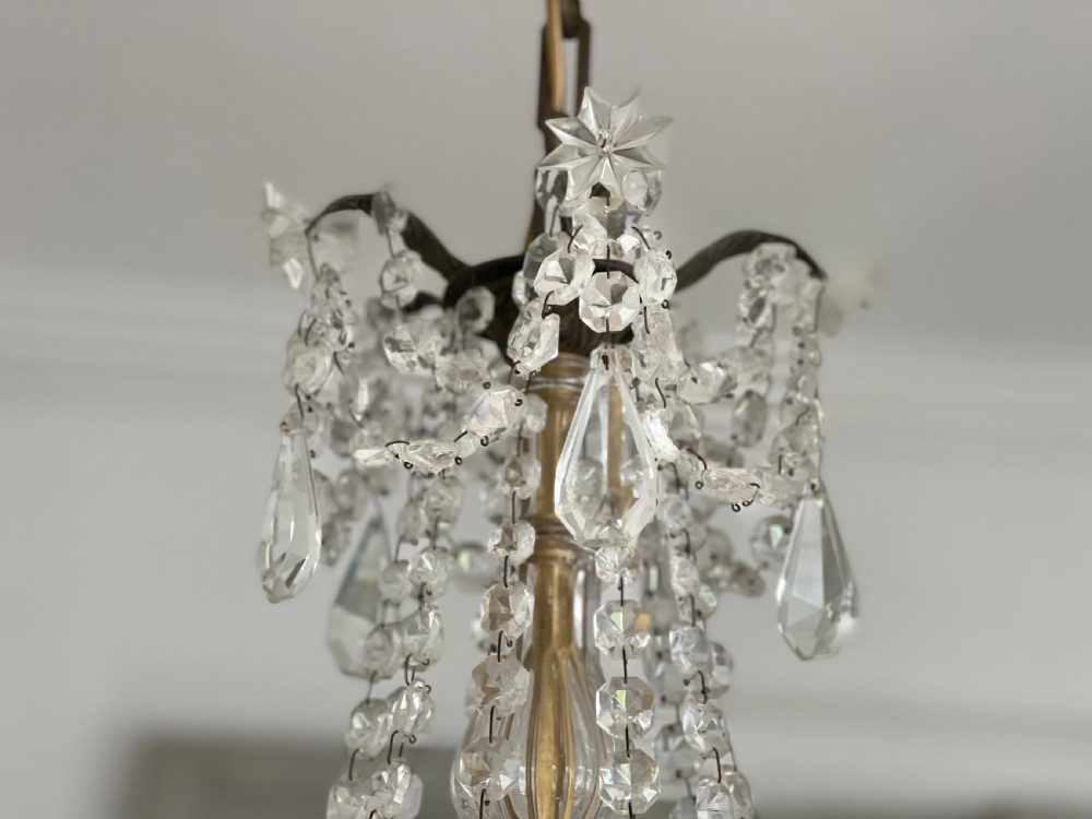 Large French crystal chandelier View VII