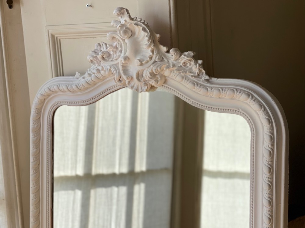 Antique French Louis XV painted mirror  View II