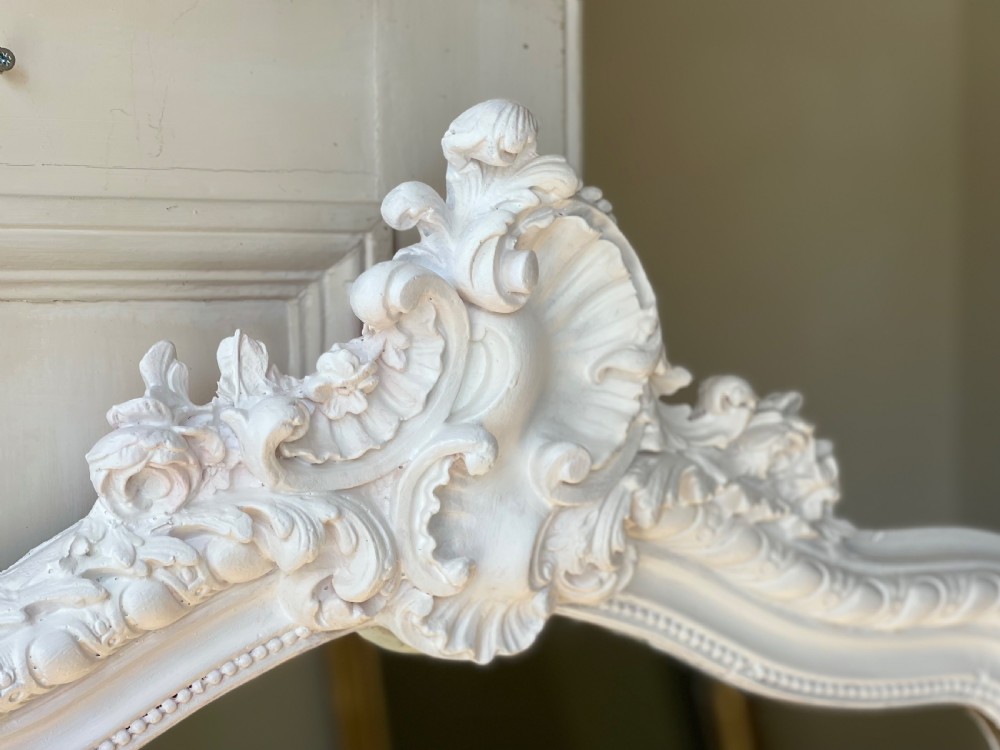 Antique French Louis XV painted mirror  View III