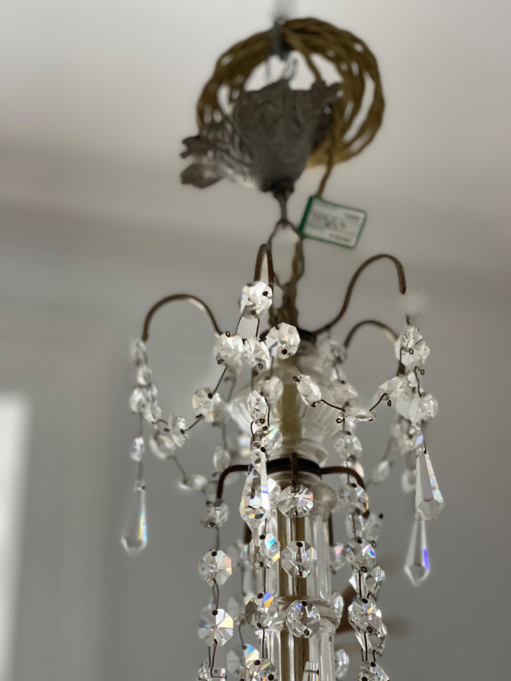 Antique French Crystal Chandelier - rewired  View VII