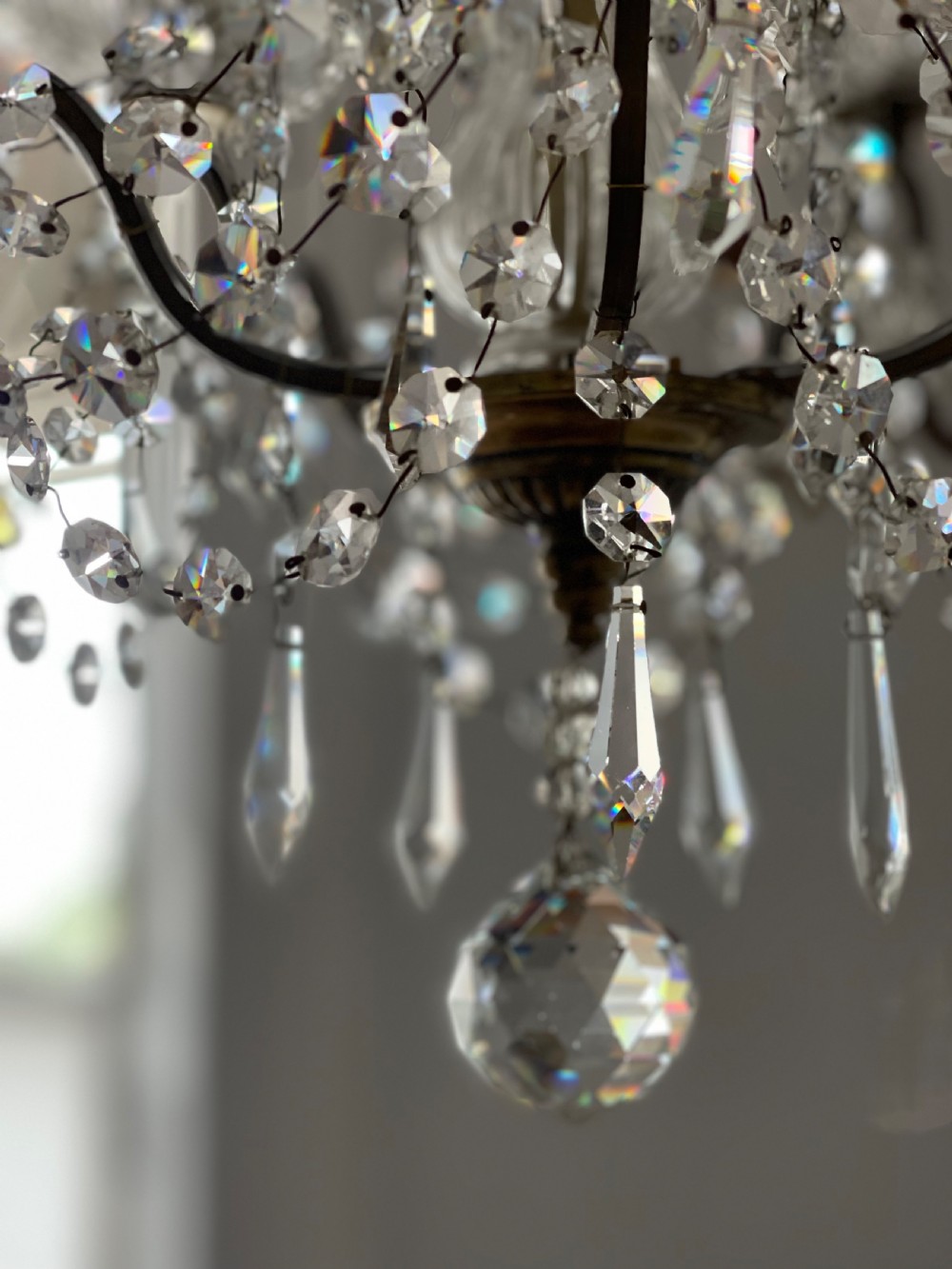 Antique French Crystal Chandelier - rewired  View VIII