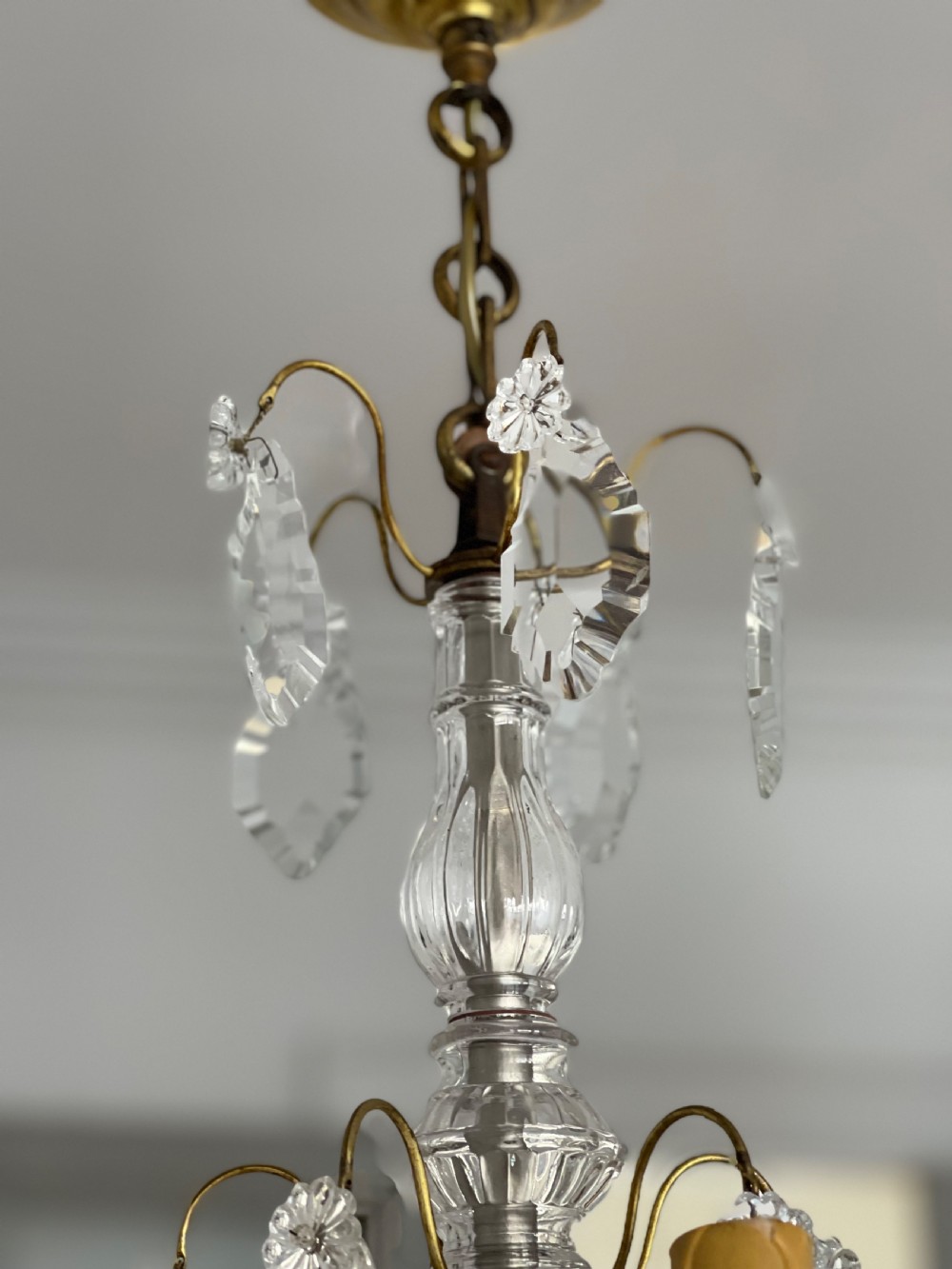 Antique French crystal chandelier - rewired View IV