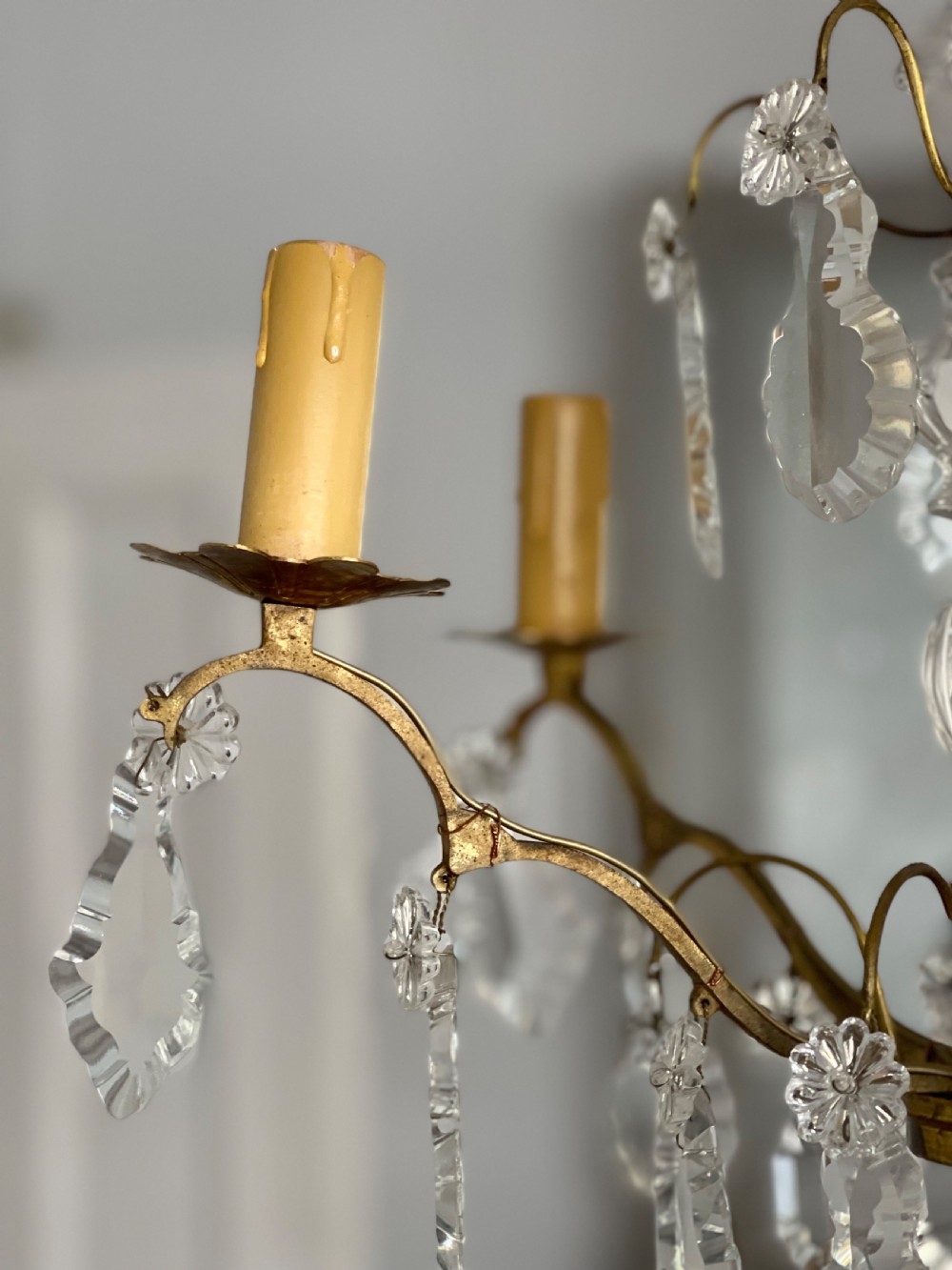 Antique French crystal chandelier - rewired View VI
