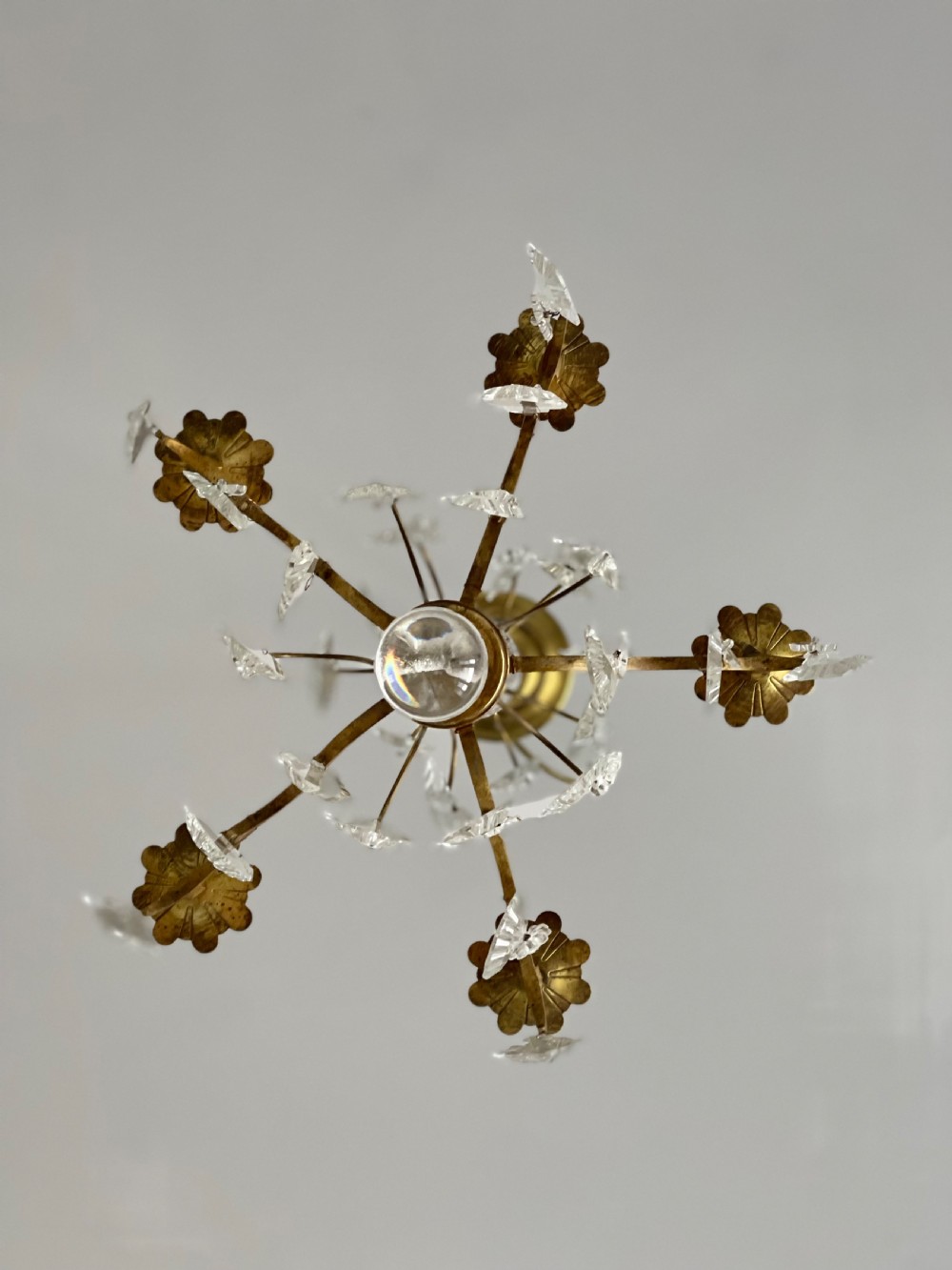 Antique French crystal chandelier - rewired View VII