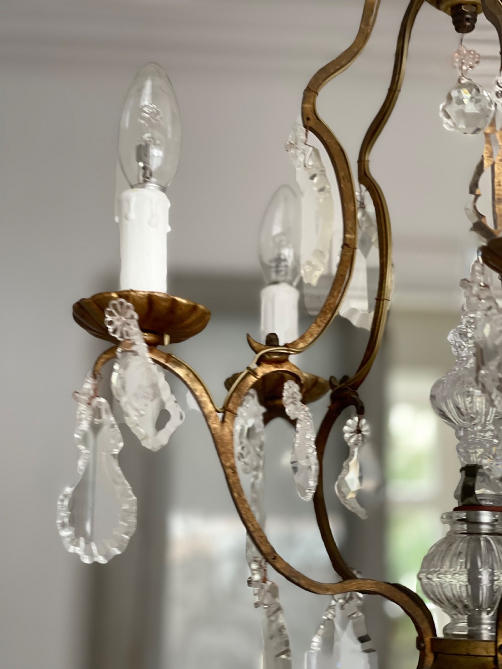 Antique French cage chandelier - rewired View VI