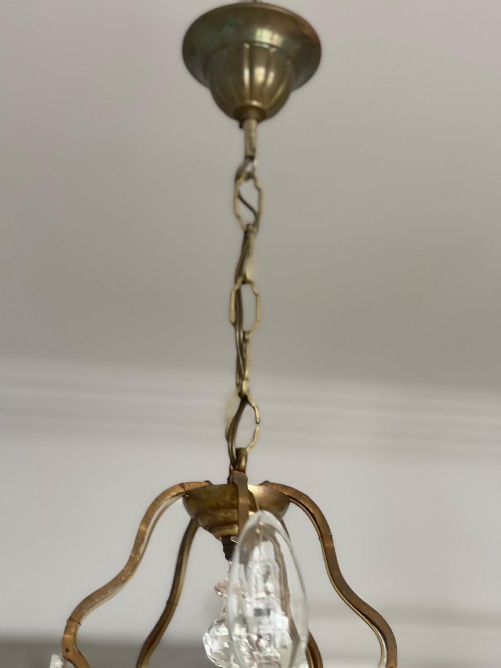 Antique French cage chandelier - rewired View IX