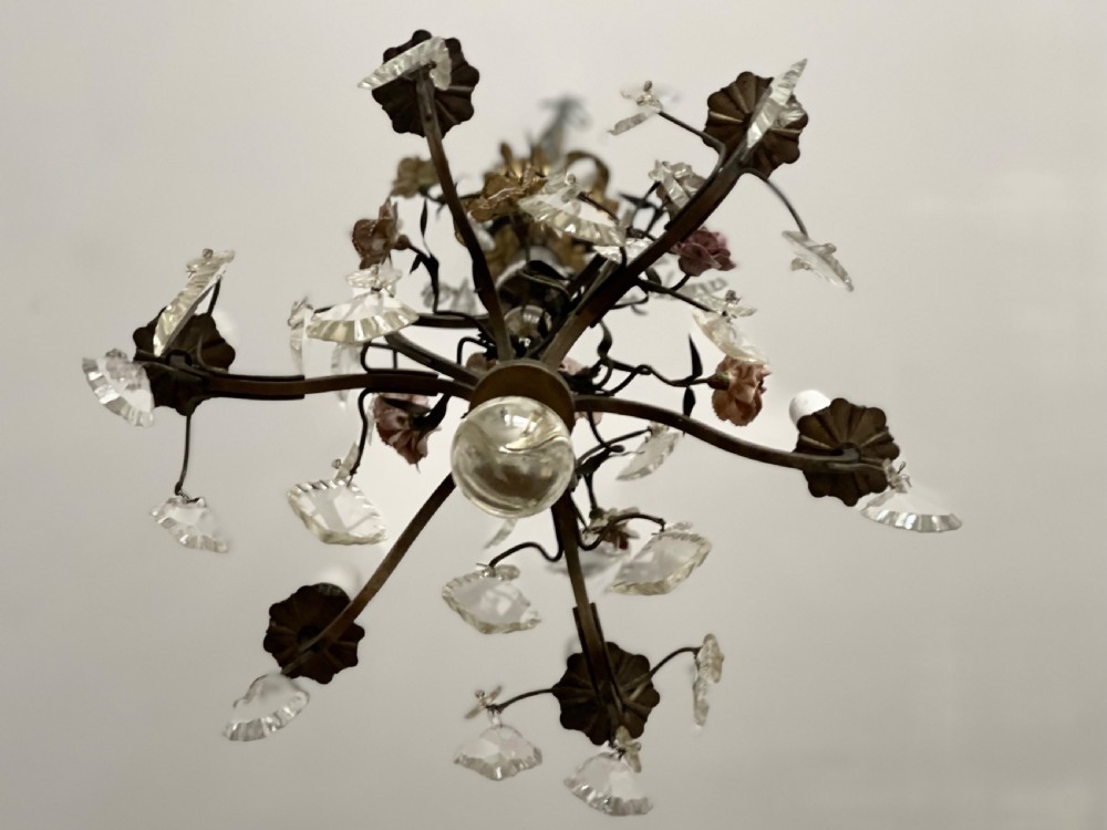 Antique French crystal chandelier - rewired View VII