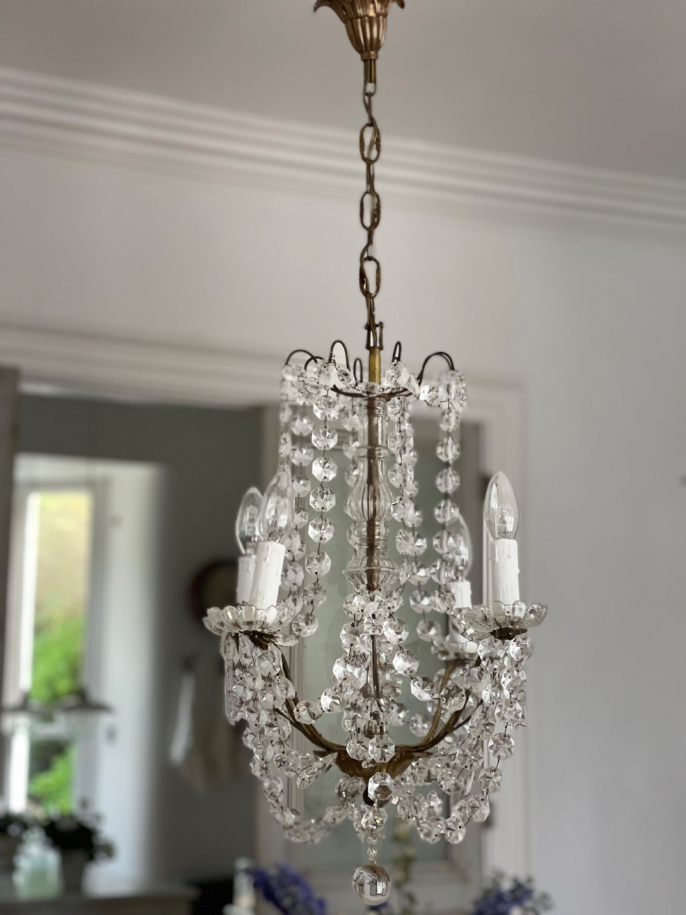 19th century French crystal chandelier - rewired View IV