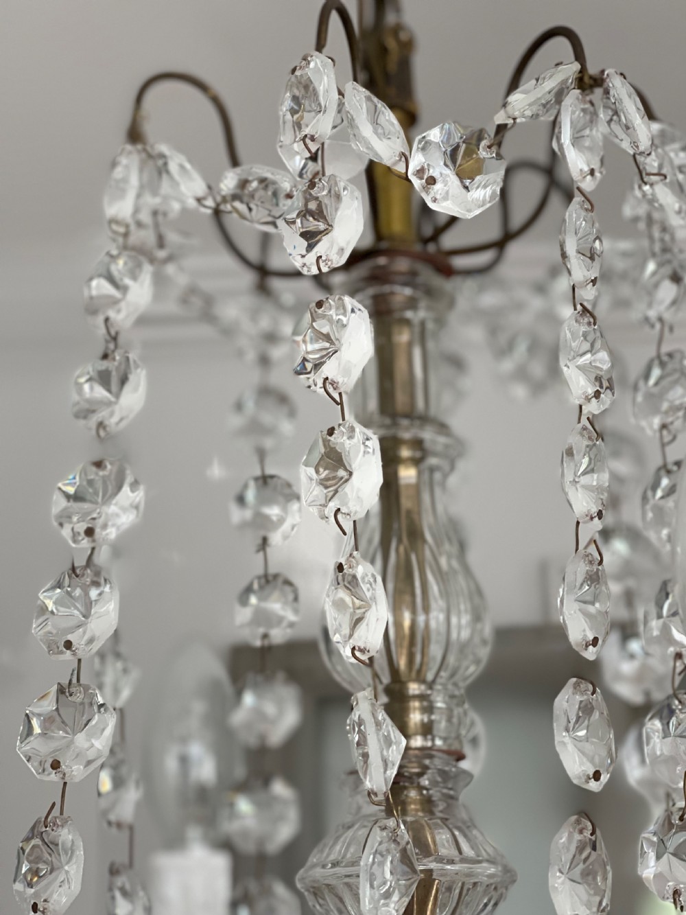 19th century French crystal chandelier - rewired View VII
