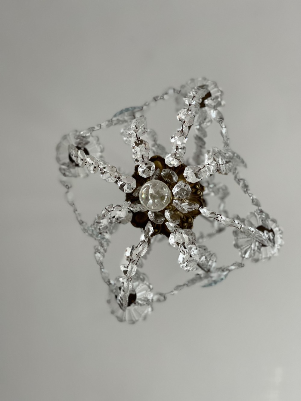 19th century French crystal chandelier - rewired View VIII