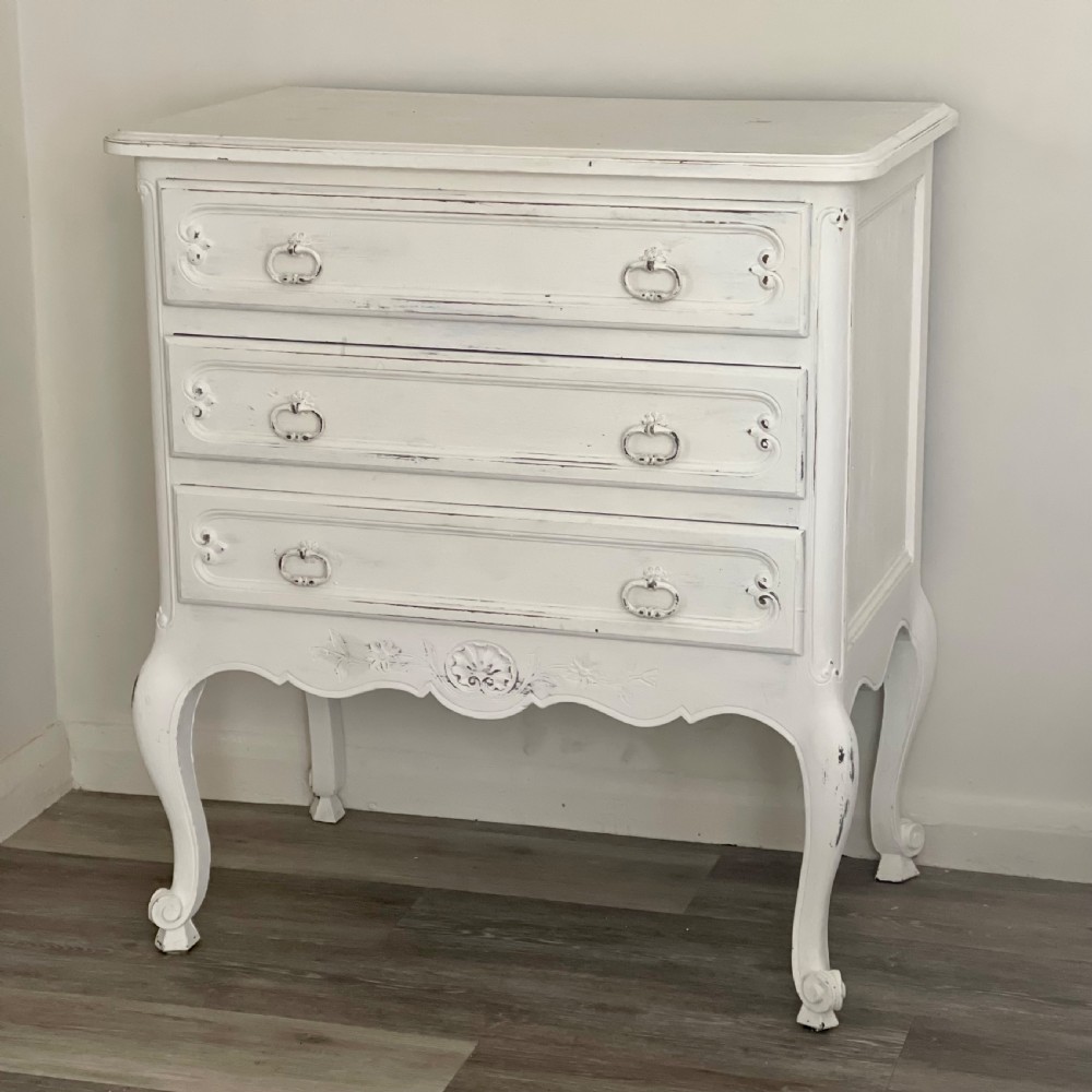 Antique French painted chest of drawers 