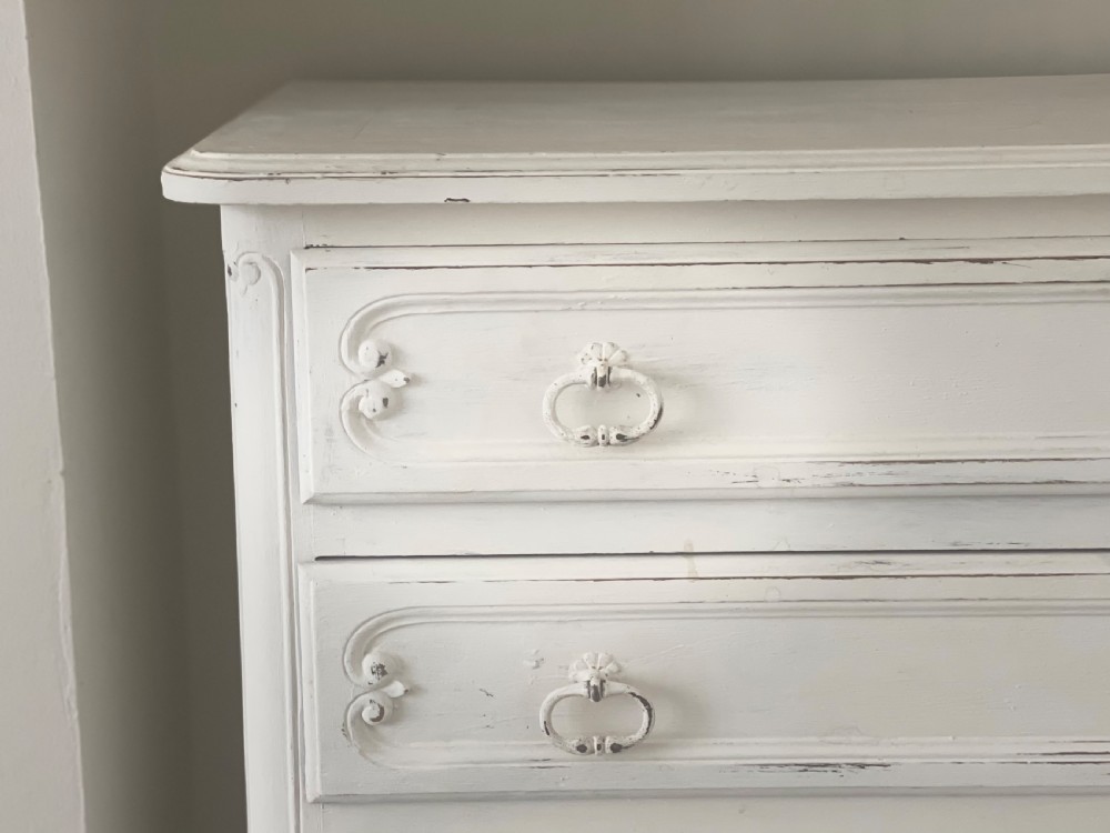 Antique French painted chest of drawers  View IV