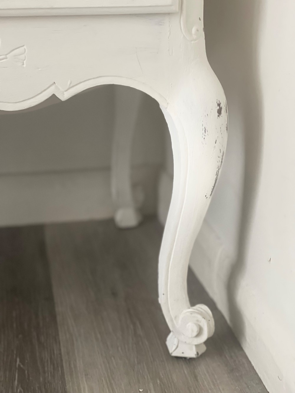Antique French painted chest of drawers  View VI