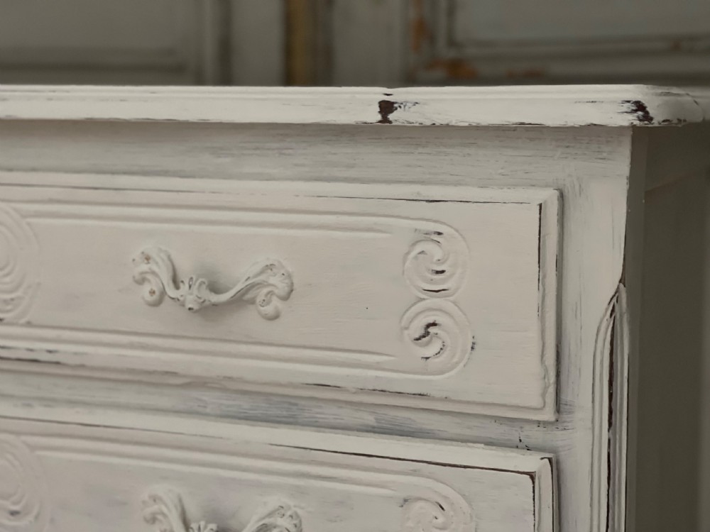 Antique French painted chest of drawers View VII