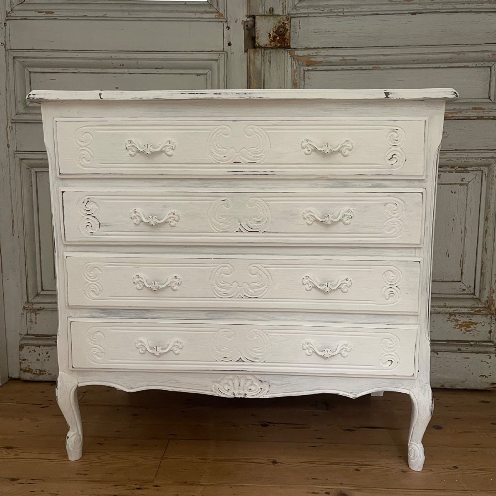 Antique French painted chest of drawers View XIV