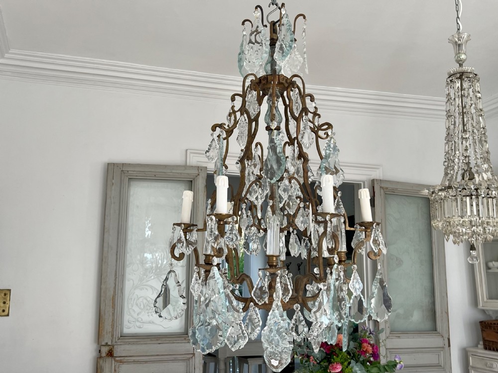 Antique French cage chandelier  View IV