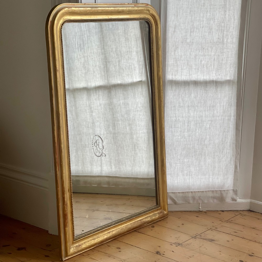 19th century French gilt Louis Philippe mirror View II