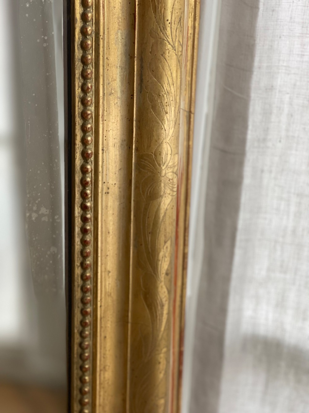 19th century French gilt Louis Philippe mirror View III