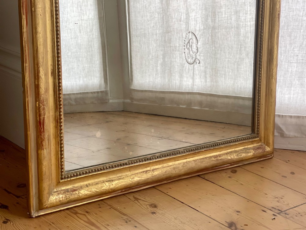 19th century French gilt Louis Philippe mirror View IV