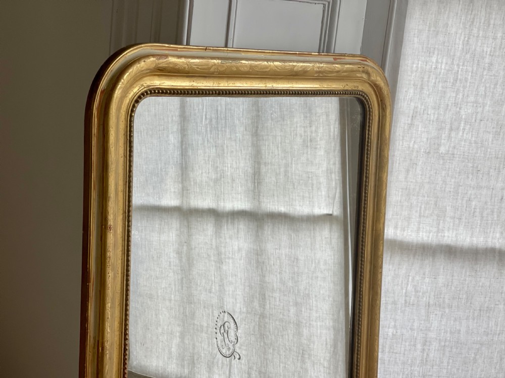 19th century French gilt Louis Philippe mirror View V