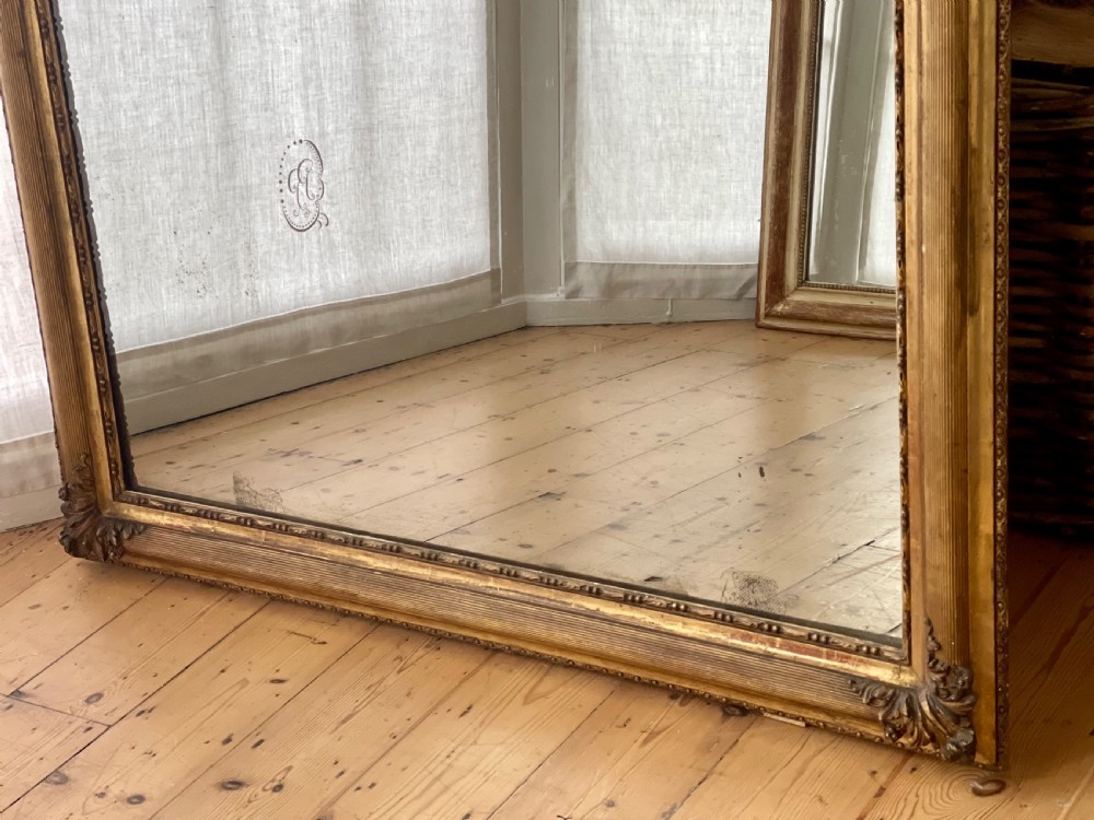 Large antique French gilt mirror c1830 View II