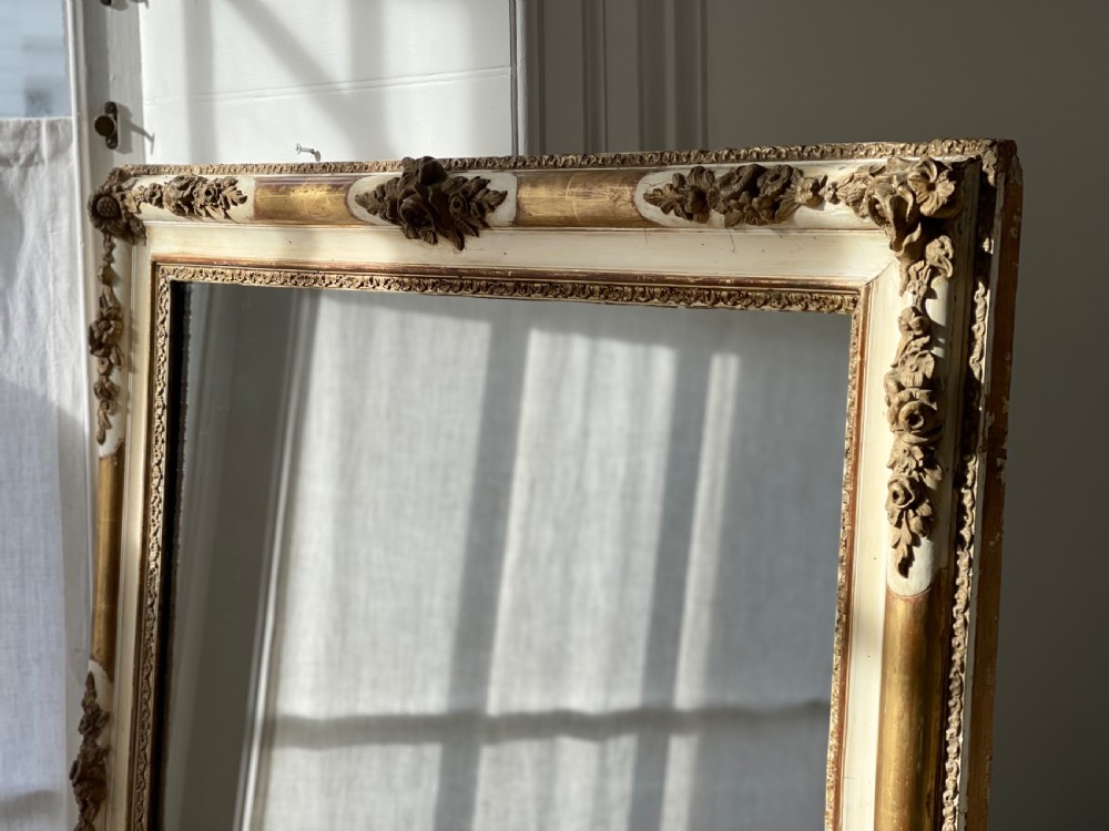 Large antique French gilt on gesso Empire mirror  View VII