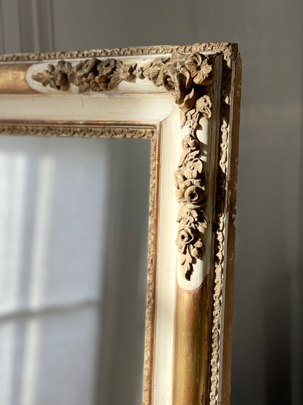 Large antique French gilt on gesso Empire mirror  View IX