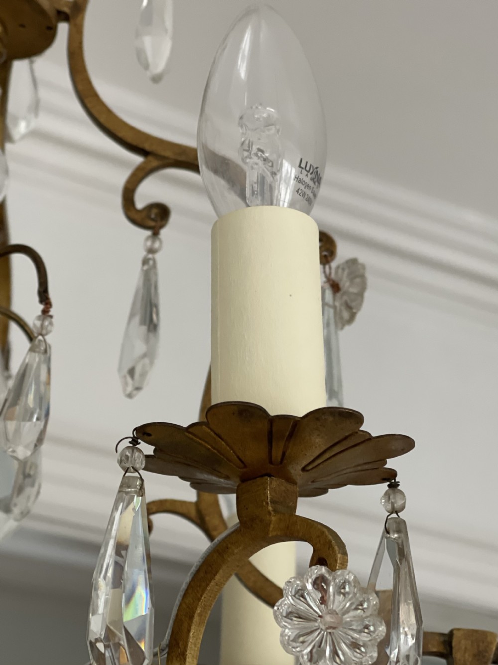 Antique French cage chandelier - rewired View V