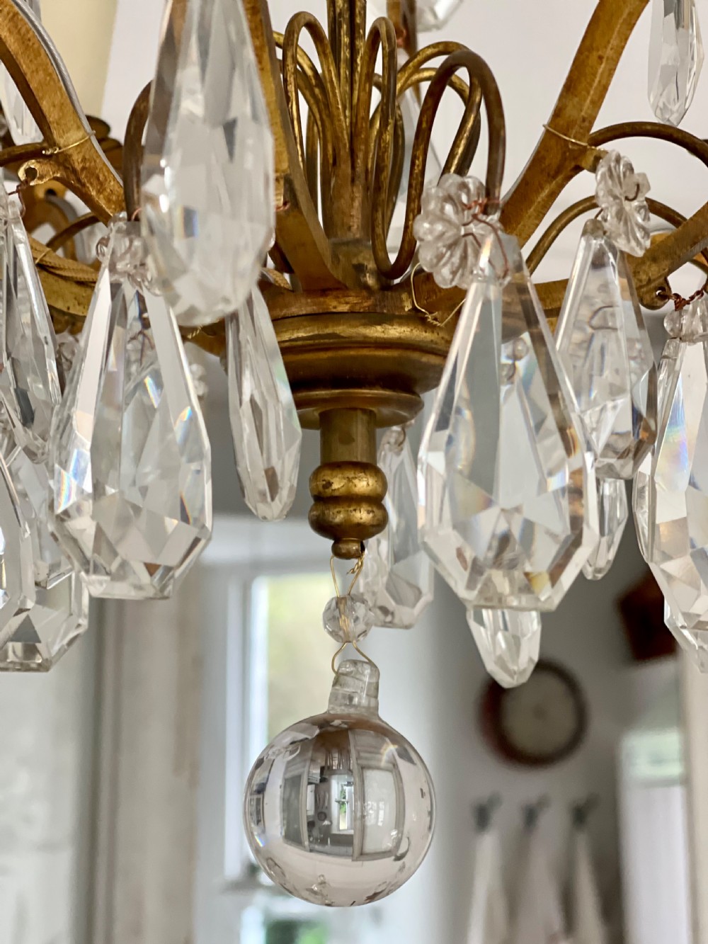 Antique French cage chandelier - rewired View VII