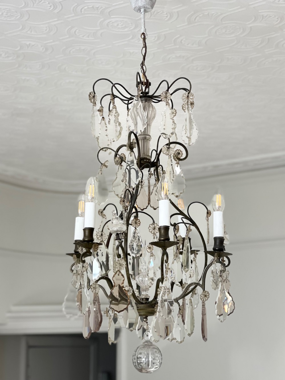 Large antique French chandelier 
