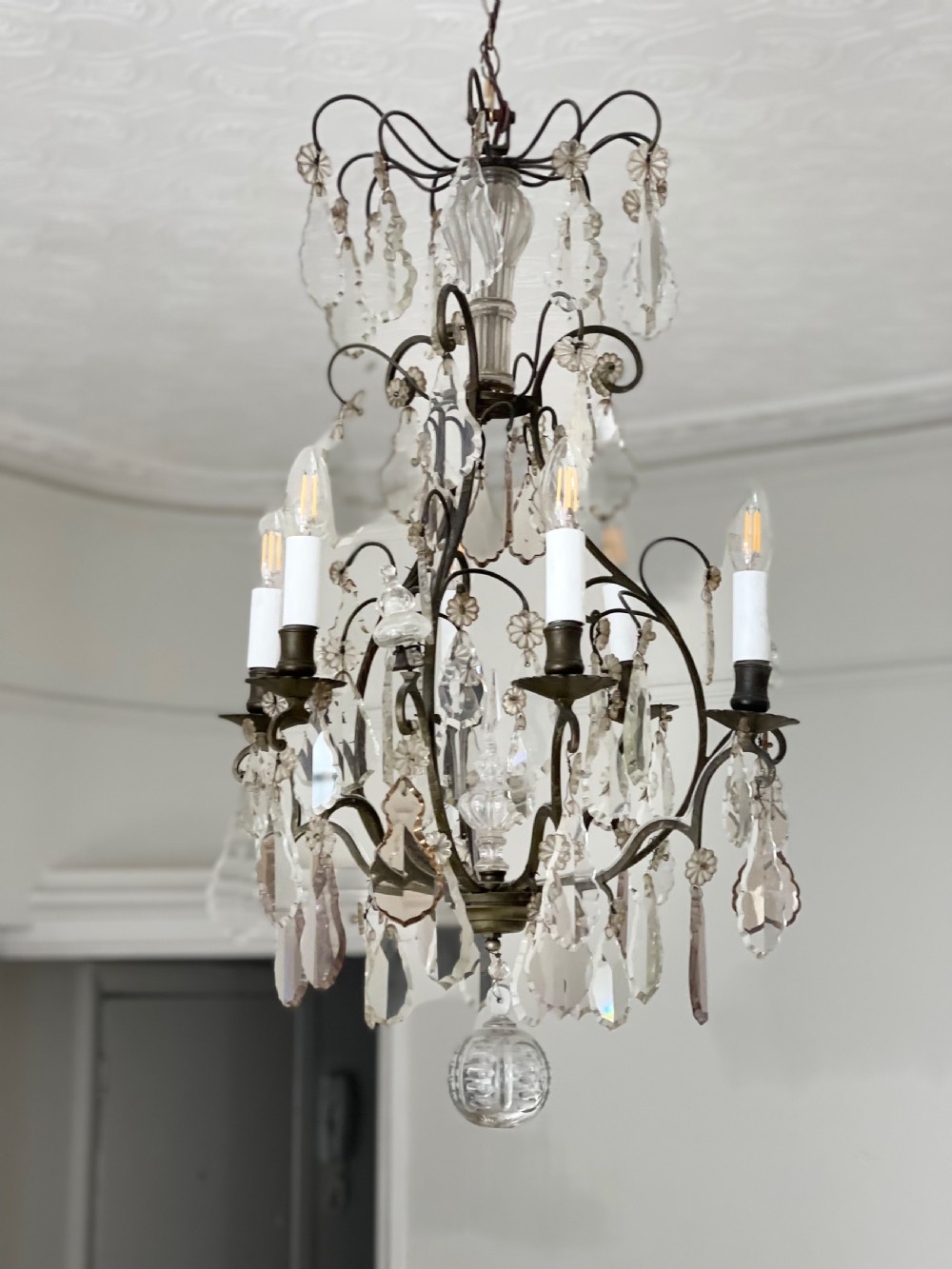 Large antique French chandelier  View V
