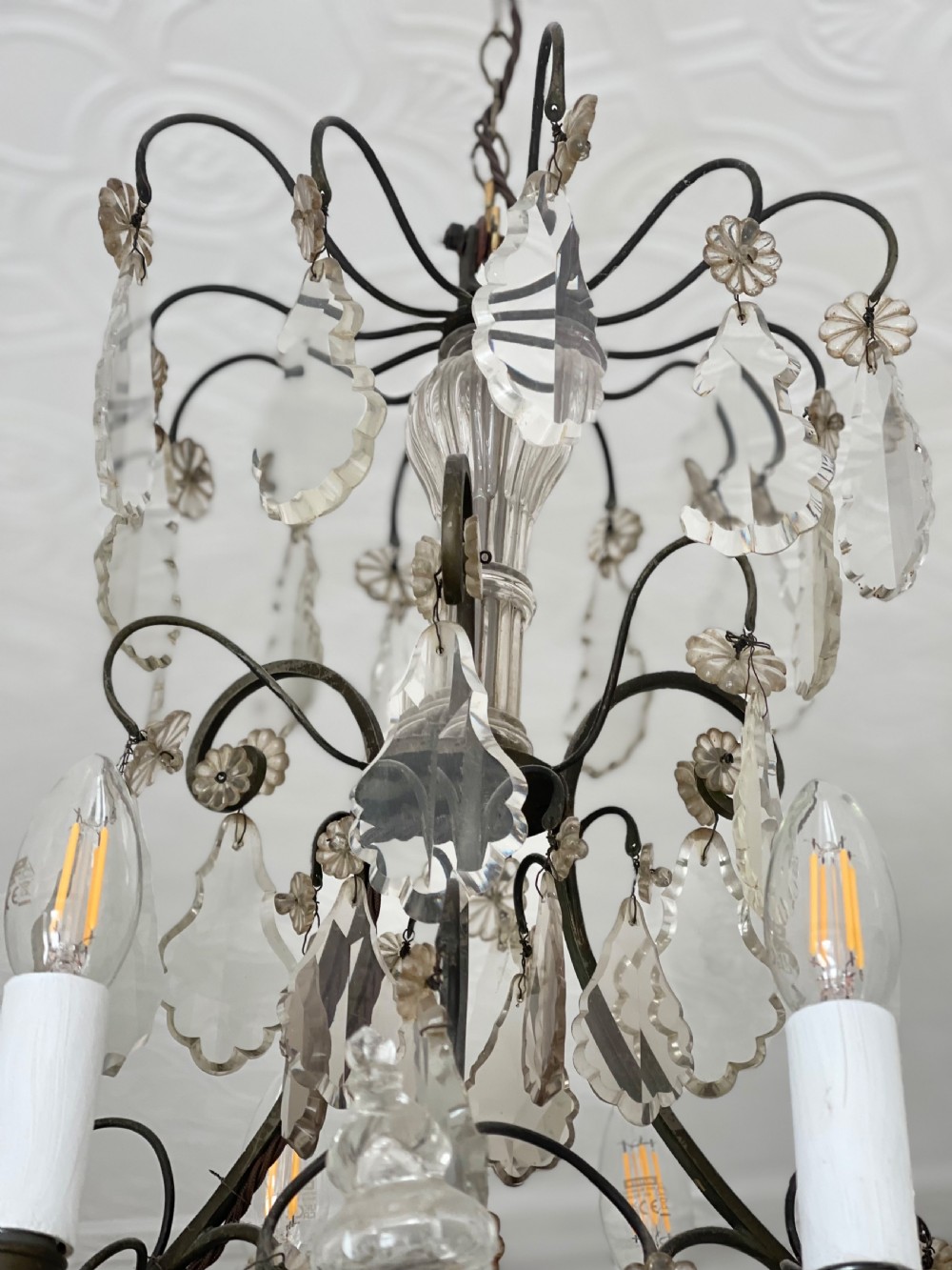 Large antique French chandelier  View VI
