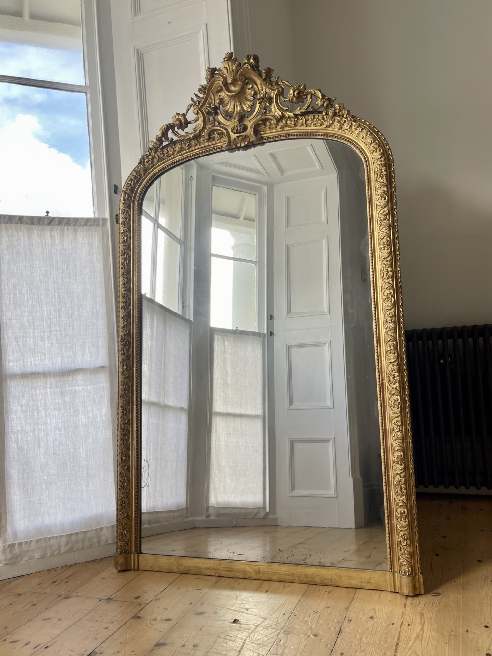 Large antique French gilt mirror  View IV