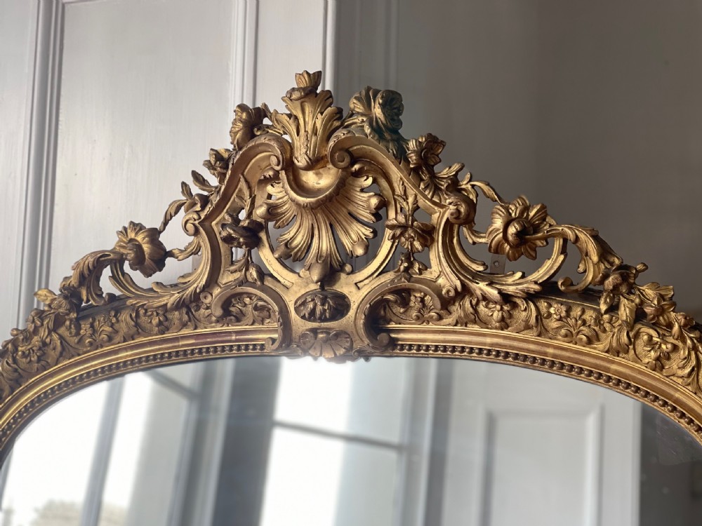 Large antique French gilt mirror  View VI
