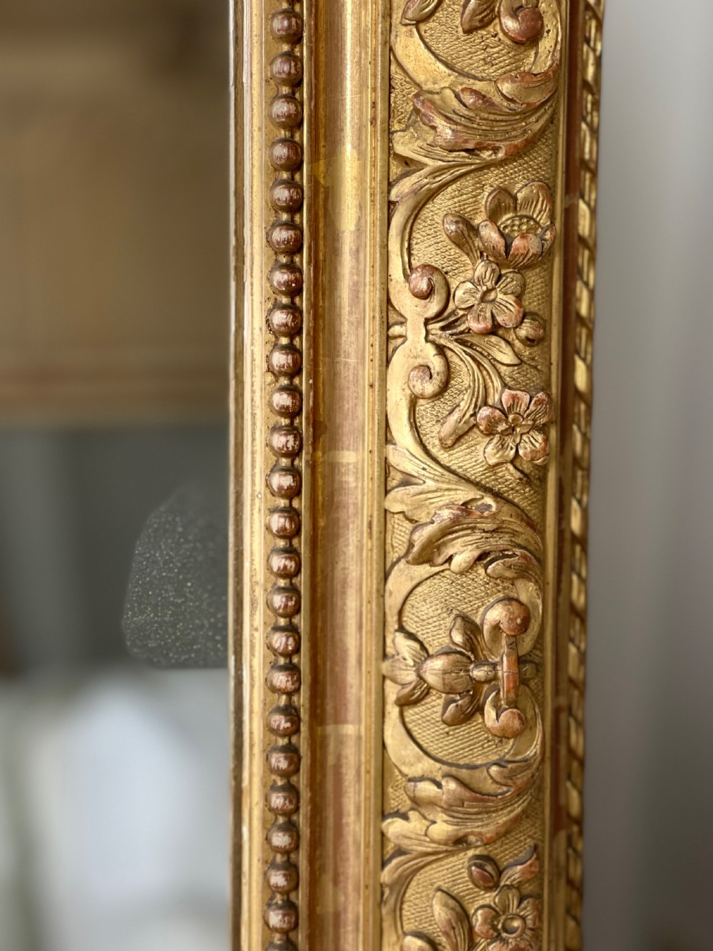 Large antique French gilt mirror  View VII