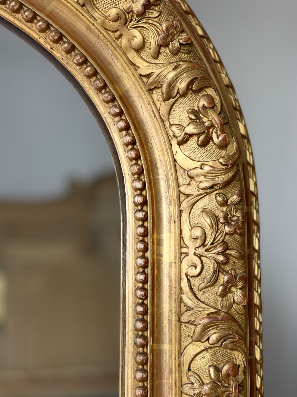 Large antique French gilt mirror  View VIII
